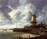 Jacob Van Ruisdael Famous Paintings - Mill at Wijk near Duursteede